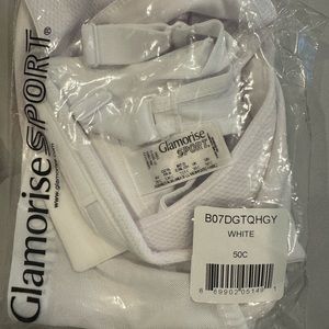 Never opened, never worn, white wireless plus size sports bra